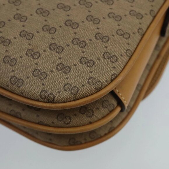 GUCCI Micro GG Supreme Shoulder Bag PVC Beige Gold 001 406 1780 Auth 100267 - Picture 5 of 16